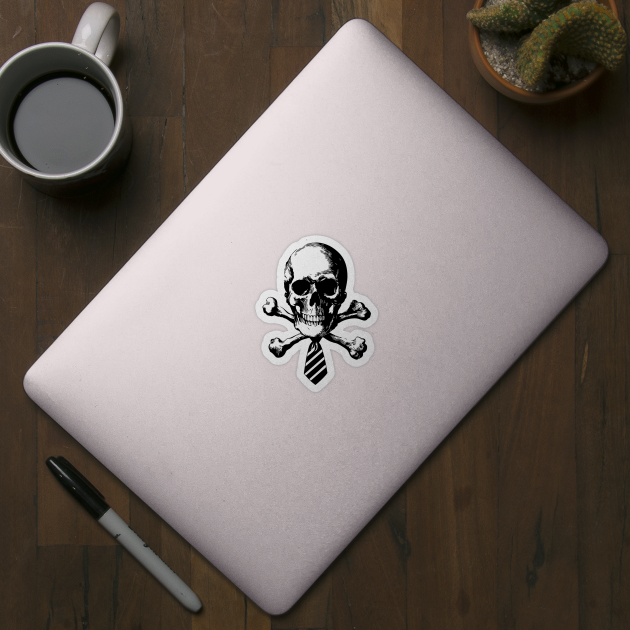 Corporate Drone - Funny Skull and Tie by TuncGK